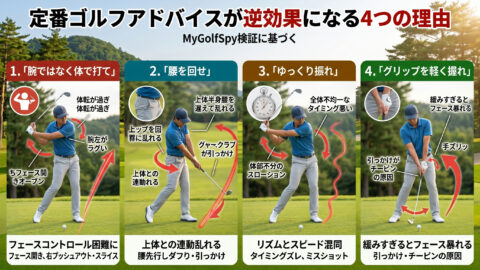 定番ゴルフアドバイスが逆効果になる4つの理由